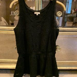 ARITZIA Wilfred Black Laced Top